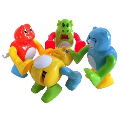 New Hot 2PCS Lovely Childrens Favorite GiftTumbling Somersault Animal Clockwork Toy