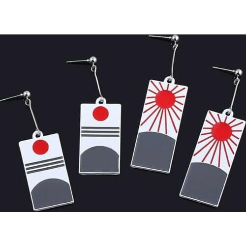 New Demon Slayer Kimetsu No Yaiba Tanjirou Kamado 1Pair Earrings Cosplay Prop Gift
