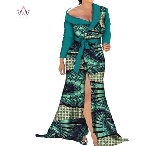 Long Sleeve Dresses for Women Party Wedding Casual Date Dashiki African Women Dresses 2019 African Dresses for Women WY5378