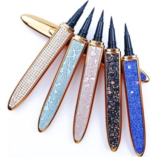 Eyeliner Makeup Black Magic Self-adhesive Liquid Eyeliner 9 Colors Waterproof Eyeliner Lash Glue Pen