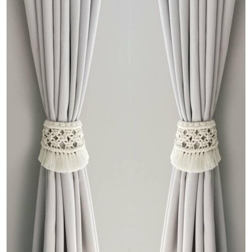 Handmade Macrame Curtain Tiebacks Cotton Weave Curtains Tieback Straps Tassels Hanging Home Decoration Curtain Accessories