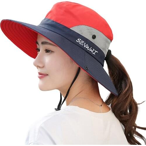 Sun Hat Wide Brim Boonie Hat Women UV protection Summer Cap for Beach Travel Hiking Camping Gardening