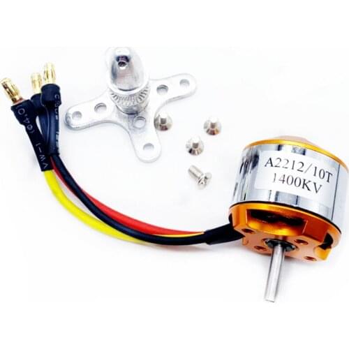 10PCS XXD A2212 930/1000/1400/2200/2450KV Reverse Shaft 12.5mm 2-3S Brushless Motor Banana Plug for RC Boat Airplane Fixed-Wing