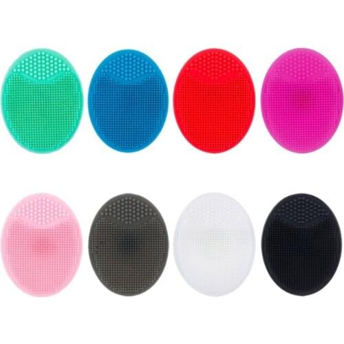 Silicone Face Cleansing Brush Cleaning Pad Wash Face Facial Exfoliating Blackhead Skin Scrub Cleanser Face Washing Brush TSLM2