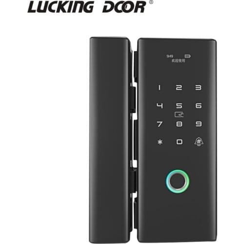 Control Smart Lock Fingerprint RFID Card/Password Eletronic Door Lock for Frameless Glass Push/Sliding Door