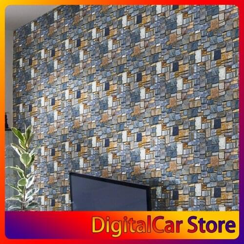 Modern Beautiful Brick Stone Wall Sticker Removable PVC Home Living Room Decals Wallpaper Sticker Background Decoration