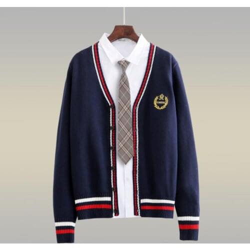 Sweater cardigan School uniform High school student 130-160cm Spring