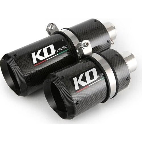 Universal 51/61mm Exhaust Pipe Motorcycle Carbon Fiber Muffler Escape No DB Killer for Dirt Bike Scooter ATV Tips 220mm/320mm