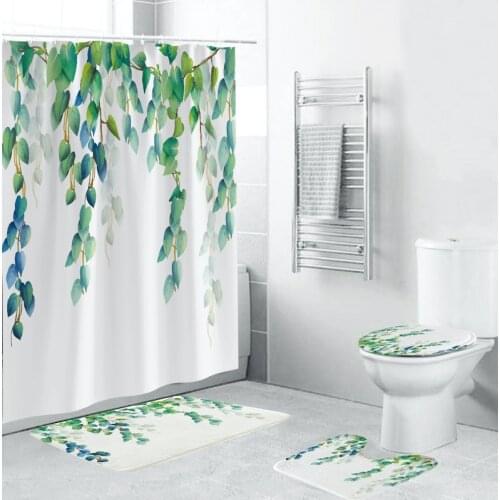 Autumn Leaves Designs Have Bathroom Curtains Set Curtains And Rugs Lid Carpet Cover Bath Curtain Mat Set