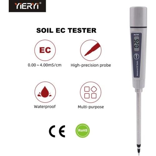 Yieryi EC-316 Direct Soil EC Tester ATC 0-4.00 mS/cm digital LCD Aquarium swimming pool hydroponic laboratory Conductivity Meter