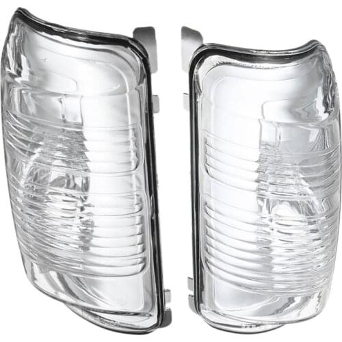 1Pair Right and Left Side Door Wing Mirror Clear Indicator Lens for Ford Transit Mk8 2014-Onwards