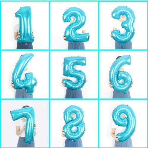 30 Inch Big Foil Balloons blue Number Balloon Figures Happy Birthday Party Decorations Kid Globos Wedding Decoration Baby Shower