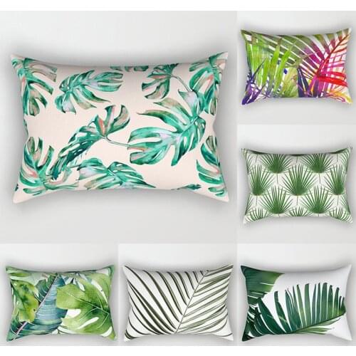 30X50Cm Tropical Palm Leaves Printed Throw Pillows Covers Pillowslip Cushion Cover Home Supplies Sofa Decorative Pillowcase