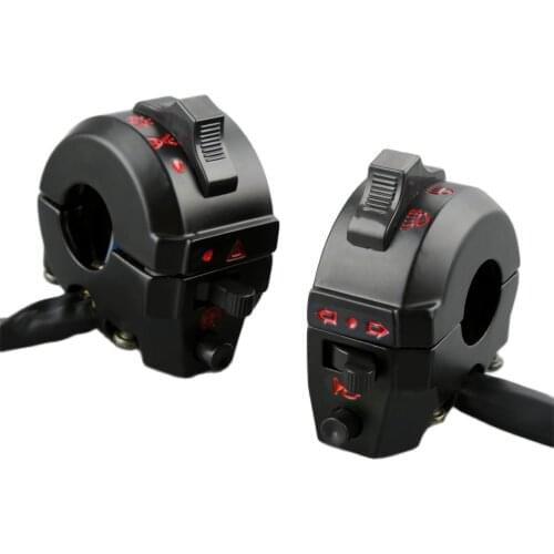7/8" 22mm Motorcycle Motorbike ATV Handlebar Left Right Side Control Switch High/Low Beam Light Turn Signal Horn Switch Parts
