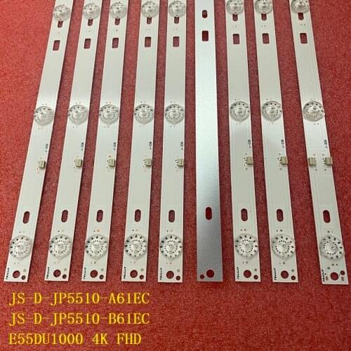 9pcs/set LED backlight strip for PEERLESS 55 Smart TV 5530 JS-D-JP5510-A61EC/B61EC E55DU1000 4K FHD