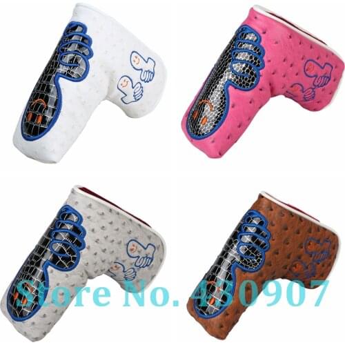 Thumbs PU Leather Golf Putter Headcover For Scotty Blade Putter With Magnetic Closure Golf Blade Covers