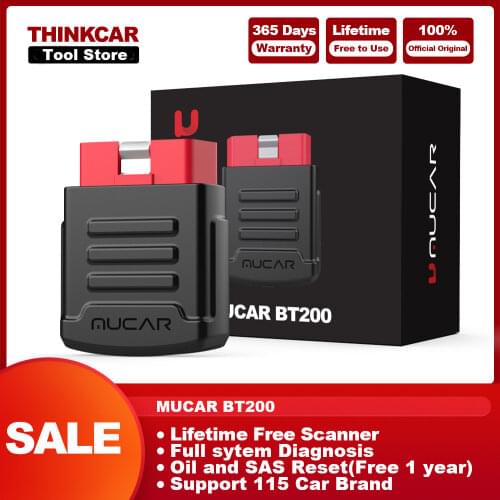 MUCAR Latest Version BT200 OBD2 Scanner All System Lifetime Free Oil/SAS Reset Diagnosis Car Scanner Code Reader Diagnostic Tool