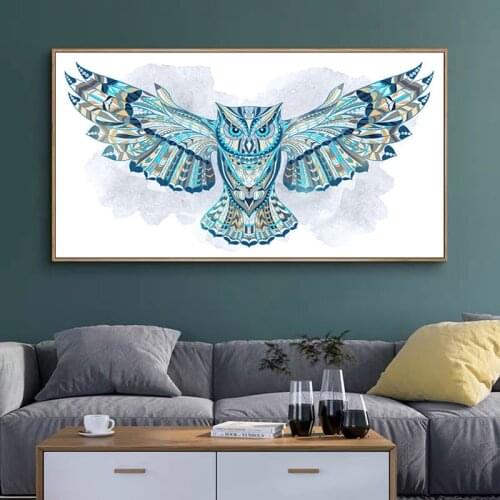 Home Decor Canvas Painting Abstract Owl Pictures Modern Decorative Painting Wall Art for Living Room Beautiful Pictures No Frame