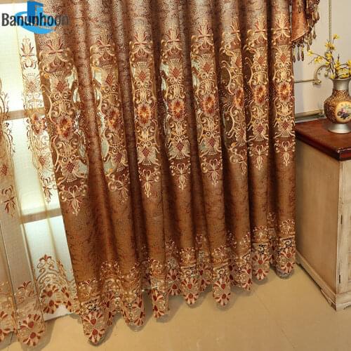 Europe Pelmet Curtains European Royal Luxury Valance For Living Room Window Golden Curtain For Bedroom