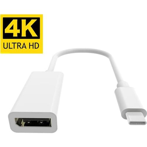 4K 60HZ USB-C USB 3.1 TYPE-C to DP DisplayPort Converter Cable Video AV Cord Adapter for Macbook Air 12 iPad Pro iMac 2019