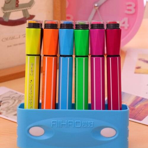 The brush is fond of the 1881 fat watercolor pen tip 12 18 24 color ribbon seal washable non-toxic Stationery office supplies