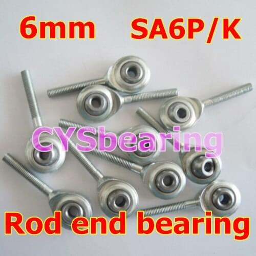 M6 fish eye SA6P/K NOS6 M6X1.0 male metric right hand threaded rod ends joint bearing