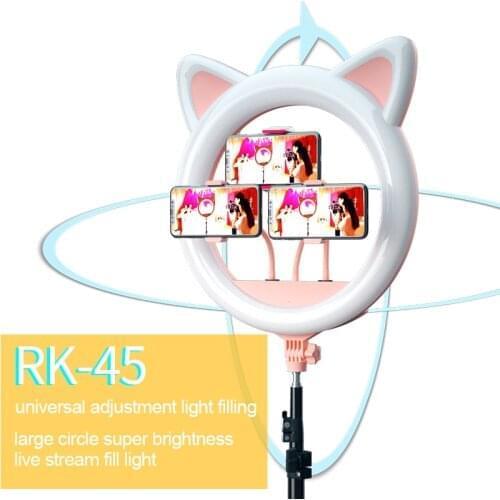 MAMEN 18 inch Selfie Ring Light LED Video Light Youtube Studio Photography Lighting Flash On Camera Studio For Makeup Ring Light