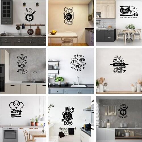 Cute kitchen Wall Decal Living Room Removable Mural For Kids Rooms Decoration Removable Decor Wall Decals