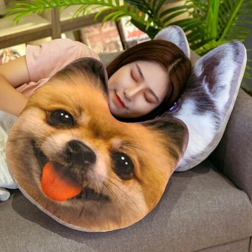 Fashion New Husky Dog Cat Funny Expression Soft Pillow Stuffed Plush Toys Furniture Office Decor For Kids Girls Boys Good Gift