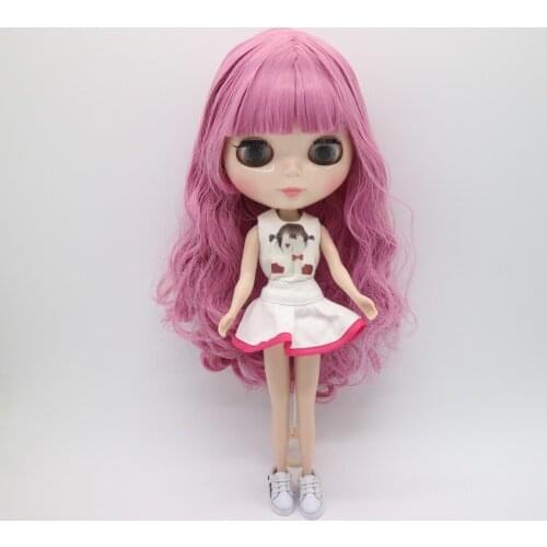 Nude blyth dolls purple hair cute doll 0921