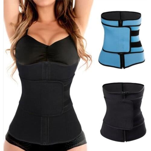 Abdominal Slimming Belts Women Waist Trainer High Compression Zipper Latex Waist Cincher Corset Underbust Body Shapewear