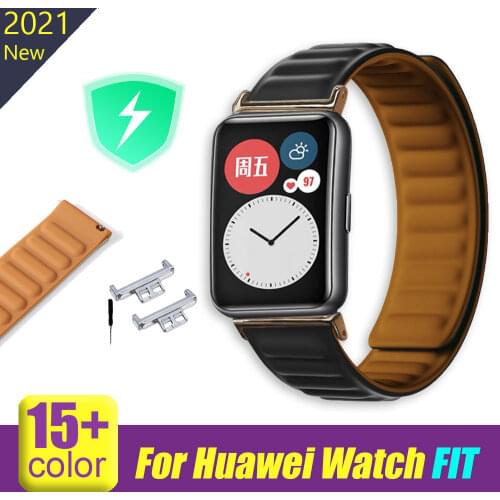 NEW Correa Magnetic Band For Huawei Watch FIT Strap Accessories Silicone Watch bracelet For Huawei Watch fit watch Strap