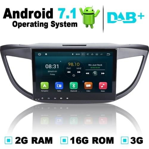 Android 7.1 System Car DVD GPS Navigation System Stereo Media Auto Radio for Honda CRV 2013-2015 Support DAB+ OBD2 TPMS DVR