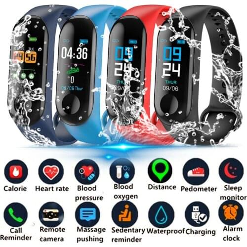 M3 Smart Bracelet Heart Rate Blood Pressure Health Waterproof Smart Watch Men Women Bluetooth Wristband Fitness Tracke Watches