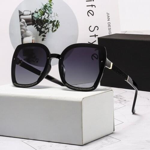 Ladies Brand Glasses Fashion Polarized Trend Sunglasses Women Retro Cat Eye Sun Glasses Half Metal Frame Streetwear Eyewear UV