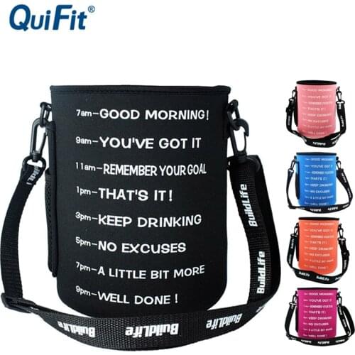 Bag Sleeve Bottle Cover Carrier With Shoulder strap Suitable For Quifit 2.2L 2.5L 3.78L Gallon Water Bottle (No Bottle Included)