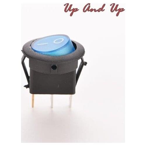 DOT ROUND ROCKER SPST TOGGLE SWITCH CAR BOAT LIGHT Blue 2PCS 12V 16A Wholesale