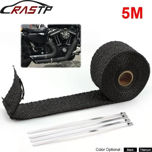 Universal 5M Heat Shield Thermo Turbo Wrap Tape For Motorcycle Exhasut Pipe Reflective Insulation Kit Refit Design RS-CR1007