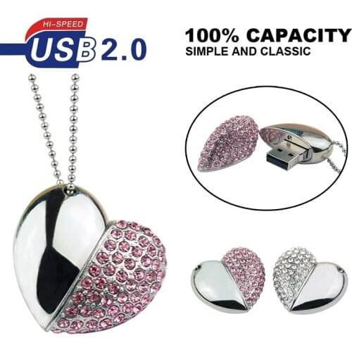 USB Flash Mini Pendrive Custom LOGO USB 2.0 64GB 32GB 16GB 8GB 4GB Cle USB Valentines Day Gift Pen Drive (Over 10pcs Free Logo)