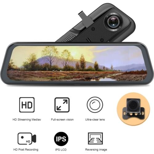 Stream media Pro Stream RearView Mirror Car Dvr Camera FHD 1080P video recorder night vision waterproof dash cam