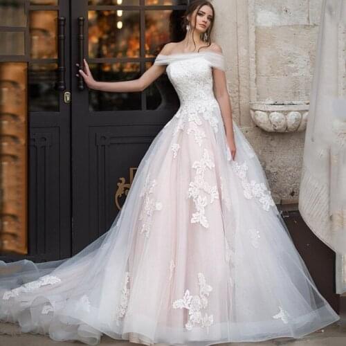 Eightree Vestido de Noiva Elegant Ball Gown Wedding Dresses 2021 Vintage Wedding Gowns off Shoulder Lace Bride Dress Custom Made
