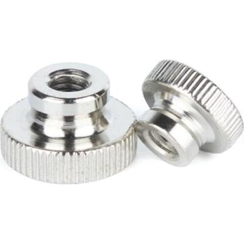1-10Pcs DIN466 GB806 M3 M4 M5 M6 M8 M10 Nickel plated Knurled Thumb Nut Hand Tighten Nut 3D Printers Parts Curtain Wall