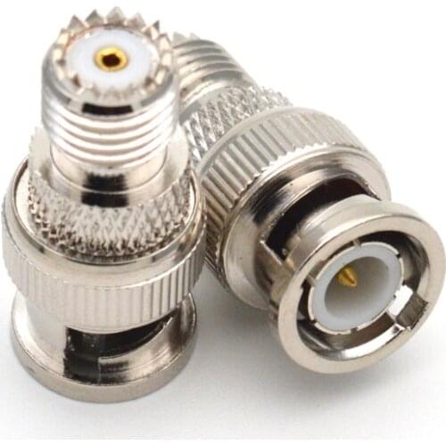 10pcs Mini UHF Female To BNC Male plug Coaxial RF Adapter Connectors