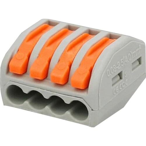10PCS PCT214 Fast Wire Connector Soft and hard Wiring Connector 9-11mm Wire Conductor Threader Splitter