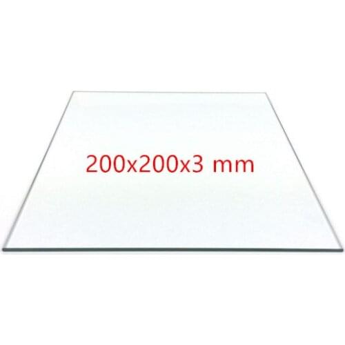 Heated bed tempered glass plate 200x200x3mm for 3D printer spare parts