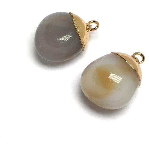 2020 Natural Agates Pendant & Necklace Fashion New Natural Stone Pendants Making for Jewelry Supplies Fit necklace 18x25mm