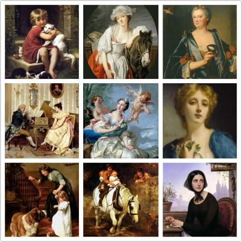 The WorldS Most Famous Oil Painting Series 5D DIY Diamond Painting Full Square Round Cross Stitch Embroidery Painting Handmade