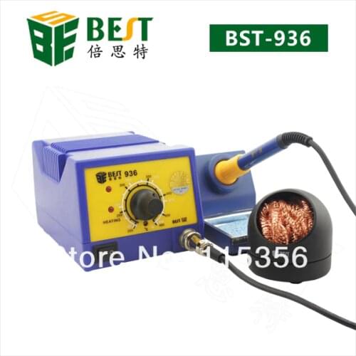 Free shipping BEST-936 ESD safe constant temperature electronic soldering iron SMD rework station with free cleaning ball