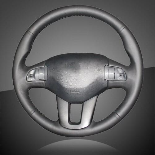 Car Steering Wheel Covers for Kia Sportage 3 2011-2014 Kia Ceed Cee'd 2010-2012 Auto Braid On The Steering Wheel Cover Leather