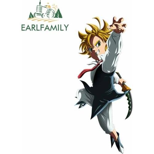 EARLFAMILY 13cm x 5.6cm For Seven Deadly Sins Fine Car Stickers Campervan Decal Vinyl Material Fashion Occlusion Scratch